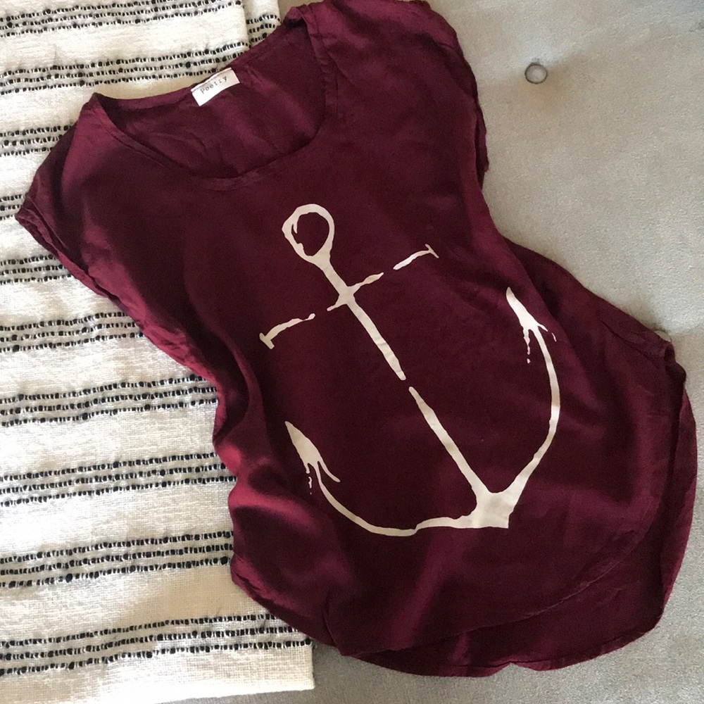 Anchor top Maroon - Picture 3 of 3